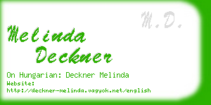 melinda deckner business card